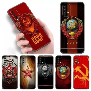 Чехол для телефона с символом флага СССР для Xiaomi Redmi Note 11 10 9 8 Pro 11T 5G 10T 10S 9S 9T 9i 9C 9A 8T, мягкий черный чехол из ТПУ Redmi 8