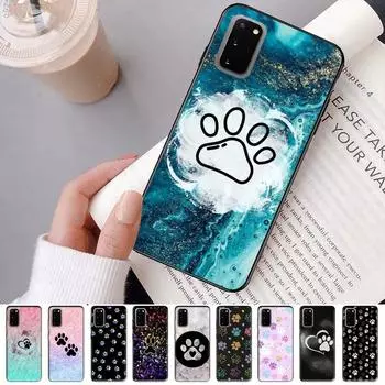 Чехол для телефона с собачьей лапой для Samsung S 9 10 20 21 22 23 30 23plus lite Ultra FE S10lite Fundas Samsung S20 5G