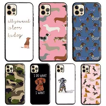 Чехол для телефона с собакой Dachshund Teckel Dackel для iPhone 11 Pro Max XS XR X 12 13 Mini SE 2020 6S 7 8 Plus 13 Pro Max iPhone 5 5S SE