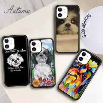 Чехол для телефона с собакой Ши-тцу для iPhone 11, 12, 13, 14 Pro Max mini X XR XS SE 2020, 5, 6S, 7, 8 Plus, Samsung Galaxy S21 S22, чехол iPhone 6plus