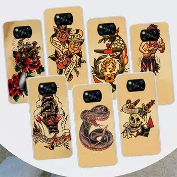 Чехол для телефона с татуировкой «Сейлор Джерри» для Xiaomi Mi 11 Lite 11i 12X 12 9 8 11T 10T 9T Pro 10 5X 6X Ultra 5G, чехол, чехол Xiaomi Mi 11 Lite