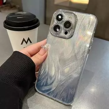 Чехол для телефона с текстурой из перьевой пряжи для iPhone 11 13 Pro Max iPhone 14 15 Pro Max 12 13 Pro Max 13 Pro 14 Pro Advanced, водонепроницаемый и устойчивый к падениям iPhone 11 чистый