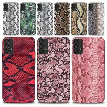 Чехол для телефона с текстурой змеиной кожи для Samsung Galaxy S22 S23 Ultra S21 S20 FE Plus Note 20, мягкий чехол Samsungs23ULTRA5G