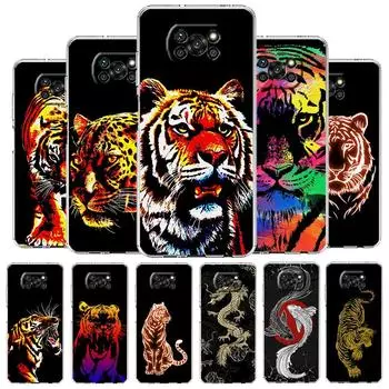 Чехол для телефона с тигровым неоном и леопардовым принтом для Xiaomi Poco X3 NFC F3 M3 X4 X5 Pro 5G Mi 11 12 Lite Ultra 11T 11X 12T Pro 11i, мягкий прозрачный чехол Xiaomi 12T Pro