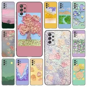 Чехол для телефона с тисненым цветком для Samsung Galaxy A21 A30 A50 A52 S A13 A22 A32 A33 A53 A73 5G A11 A12 A31 A51 A70 A71 A72 Samsung A11