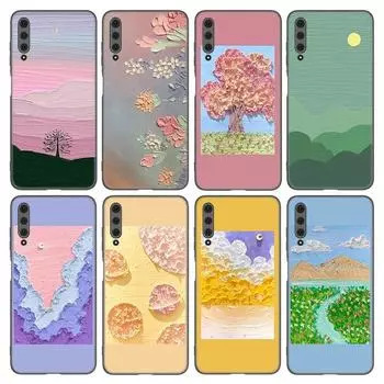 Чехол для телефона с тисненым цветком для Huawei Honor 7A 8A 9X 20 Pro 8 10X Lite 7S 8C 8S 8X 9A 9C 10i 20i 30i 20E 20S, мягкий черный чехол Honor 7A (5.45 inch)