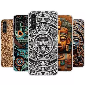 Чехол для телефона с тотемным столбом из камня майя для Samsung Galaxy A55 A54 A53 A52 A15 A14 A13 A12 A35 A34 A33 A32 A25 A24 A23 A22 A04S A03S A Samsung A53