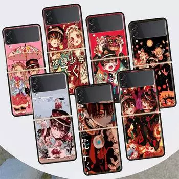 Чехол для телефона с унитазом Ханако Кун аниме для Samsung Galaxy Z Flip 4 3 5G, черный твердый чехол ZFlip 4 3, роскошный противоударный бампер Co Samsung Z Flip 3