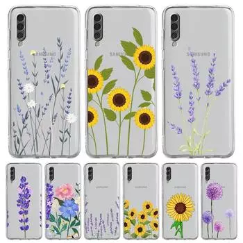 Чехол для телефона с винтажным подсолнухом и лавандой для Samsung A12 A32 A50 A70 A20E A20S A10S A22 A30 A40 A52 A72 5G A02S A04S Samsung A04