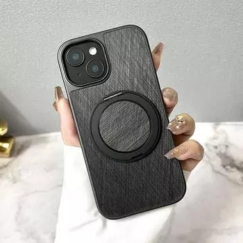 Чехол для телефона с винтажным рисунком под дерево для iPhone 16 Pro Max 16E 15 Pro 14 13 12 с мягким краем, противоударным кольцом-подставкой, жестким чехлом-бампером для ПК iPhone 16E чёрный