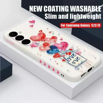 Чехол для телефона с воздушным шаром Love для Samsung S24 Ultra S23 FE S22 S21 Plus S20 A54 A34 A14 A32 A23 A53 A73 A71 A51 S10, противоударный тонкий мягкий чехол из ТПУ Samsung S24 чёрный