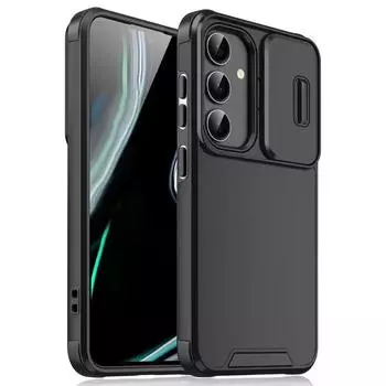 Чехол для телефона с выдвижной камерой для Samsung Galaxy S25 S24 S23 S22 Ultra Plus S23 FE S21 FE 5G Samsung S25 Ultra чёрный