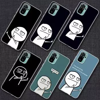 Чехол для телефона с забавным человеком, средним пальцем Fucek для Xiaomi Redmi Note 9s 8 11 7 9 10 Pro 10s 11s, прозрачный чехол Red mi Note 8Pro K40 Redmi Note 7