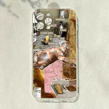 Чехол для телефона с забавным котом для Iphone 14 Pro Max 13 Mini 11 12, чехол из ТПУ с милой собакой, бампер для Iphone Xs Max Xr X 7 Plus 8 Se2020 Se3 6s iphone 6s 6