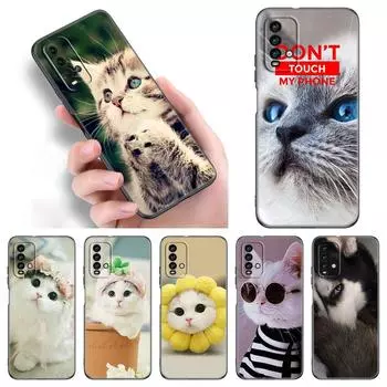 Чехол для телефона с забавным котом и собакой для Xiaomi Redmi Note 11 10 9 8 Pro 11T 5G 10T 10S 9S 9T 9i 9C 9A 8T, мягкий черный чехол из ТПУ, чехол Redmi Note 11T 5G