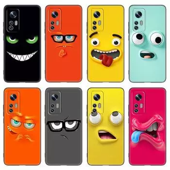 Чехол для телефона с забавным лицом для Xiaomi Mi 10T 11i 11T Note 10 11 Lite NE F1 POCO F3 M3 X3 GT NFC M4 X4 Pro 5G, мягкий черный чехол из ТПУ Xiaomi Mi 11 5G
