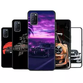 Чехол для телефона с задним фонарем с рисунком автомобиля для Oppo A53 A52 A55 A93 A94 A74 4G 5G для Reno3 Reno4 Pro, мягкий силиконовый чехол высокого качества Oppo A74 5G