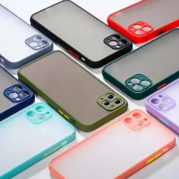 Чехол для телефона с защитой камеры для Iphone 14 13 12 Pro 11 Pro Max Xr Xs Max X 14pro Max, полупрозрачный матовый бампер, жесткий чехол для ПК For iphone X