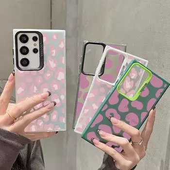 Чехол для телефона с защитой от падений и леопардовым узором для Xiaomi Redmi 13C Poco C65 Samsung S24 Ultra A55 iPhone 15 Huawei Honor, противоударный защитный бампер Samsung A54 5G