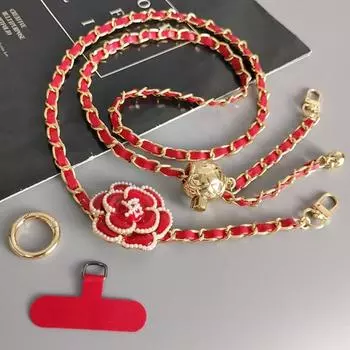 Чехол для телефона с защитой от потери, цепочка для телефона через плечо Camellia, шейные ремни для телефона, подвесной чехол для девушки и дамы style 3