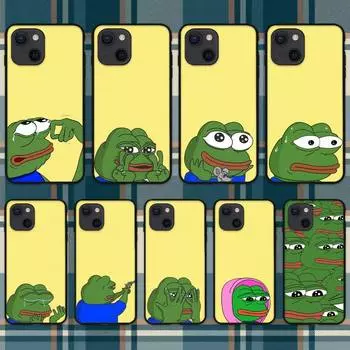 Чехол для телефона Sad Funny Frog Pepe Man Frog для iPhone 11 12 Mini 13 14 15 Pro XS Max X Plus SE XR Shell iPhone14plus