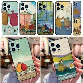 Чехол для телефона Sam Toft Art Abstract Landscape для iPhone 11 12 13 14 Pro Max Mini X XS Max XR 7 8 Plus SE 2020 с полным покрытием iPhone 12