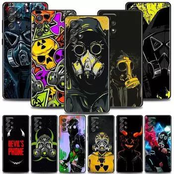 Чехол для телефона Samsung A01 A02 A03s A11 A12 A13 A21s A22 A31 A32 A41 A42 A51 4G 5G ТПУ чехол Cool Man противогазовая маска Samsung A51 5G