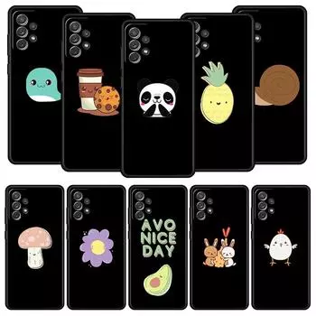 Чехол для телефона Samsung A13 A51 A71 A41 A31 A21S A11 A03S A12 A32 A52 A23 A33 A53 A73 5G Чехол Kawaii Avocado Cute Panda Flower Samsung A51