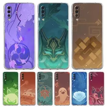 Чехол для телефона Samsung A14 A50 A70 A30 A40 A20E A10 A10S A20S A02S A04S A12 A22 A32 A34 A42 A52 5G A54 Genshin Impact, чехол с логотипом Samsung A34