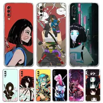 Чехол для телефона Samsung A14 A50 A70 A30 A40 A20E A10S A20S A02S A04S A12 A22 A32 A34 A52 5G A54, чехол для девочек с аниме в японском стиле Samsung A20E
