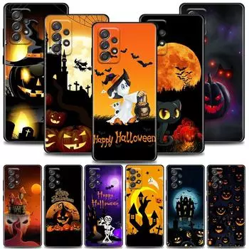 Чехол для телефона Samsung A51 A12 A52 A21s A71 с изображением призрака летучей мыши и тыквы на Хэллоуин для Galaxy A32 A31 A02s A72 A11 A41 A22 A03s, Fundas Samsung A11