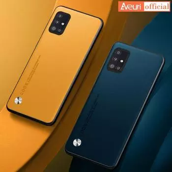 Чехол для телефона Samsung A51 A71 5G Роскошный чехол из искусственной кожи для Samsung Galaxy A51 A71 M21 M30S 4G Силиконовый защитный чехол For A51 4G оранжевый