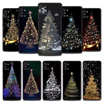 Чехол для телефона Samsung A52s A73 A72 A53 A33 A32 A22 A13 A02s A21s A12 A31 A91 A51 A71 A41 A23 A11 с рождественской елкой и оленем Samsung A91