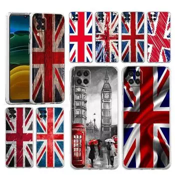 Чехол для телефона Samsung A54 A52 A50 A70 A10 A30 A40 A20S A20E A02S A12 A14 A22 A24 A42 A34 A32 5G A04s Чехол Англия флаги Великобритании Samsung A02S