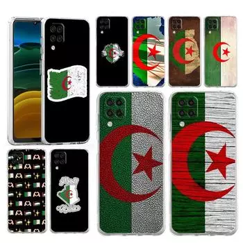 Чехол для телефона Samsung A54 A52 A50 A70 A10 A30 A40 A20S A20E A02S A12 A14 A22 A24 A42 A34 A32 5G A04s, прозрачный чехол с флагом Алжира Samsung A20E