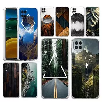 Чехол для телефона Samsung A54 A52 A50 A70 A10 A30 A40 A20S A20E A02S A12 A14 A22 A24 A42 A34 A32 5G A04s Чехол Forest Geometry Wood Samsung A42 5G