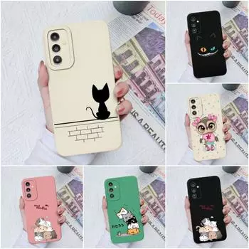 Чехол для телефона Samsung Galaxy A13 A14 A32 4G 5G A03S A31 51 71 Core Cute Cat, защита камеры, жидкий силиконовый мягкий чехол для Samsung A10 20S Fundas Samsung A02 / M02