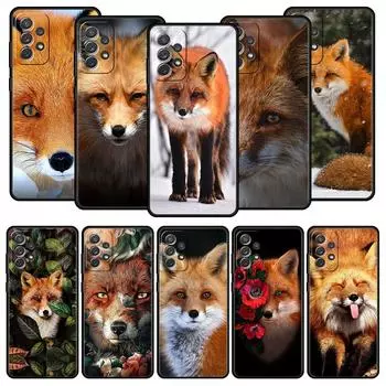 Чехол для телефона Samsung Galaxy A13 A51 A71 A41 A31 A21S A11 A01 A03S A12 A32 A52 A22 A23 A33 A53 A73 5G, чехол с милой красной лисой, подарок Samsung A03