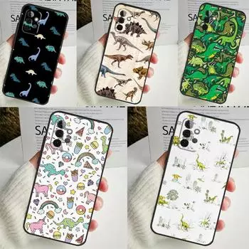 Чехол для телефона Samsung Galaxy A14 A34 A54 A12 A32 A52 A51 A71 A53 A33 A13 A15 A25 A35 A55 с рисунком динозавра Samsung A34 5G