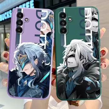 Чехол для телефона Samsung Galaxy A31 A02 A51 A11 A70 A01 A03s A71 A21s A50 A10s Funda Square Liquid Cover Game People Luxury Samsung A01