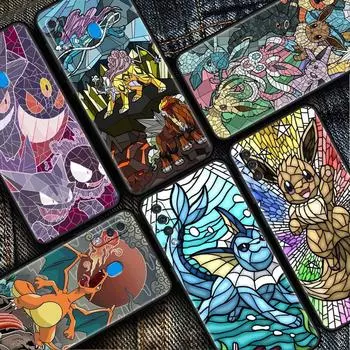Чехол для телефона Samsung Galaxy A50 A20e A20s A02s A03 A70 A52 A51 A30 A10 M52 M31 S7 черный чехол Fundas Pokemon Gengar Eevee Art Samsung S7