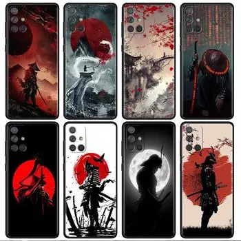 Чехол для телефона Samsung Galaxy A52 A12 A51 A32 A21s A71 A32 5G A12 A22 A53 A31 A13 A72 A02s A04 с пейзажным рисунком самурая Samsung A52 4G(5G)