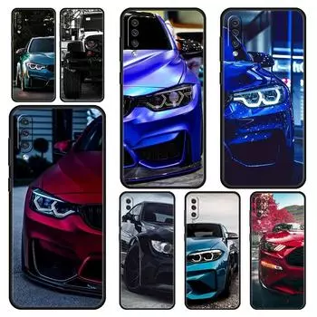 Чехол для телефона Samsung Galaxy A52 A14 A50 A70 A10S A30 A40 A20S A20E A02S A12 A22 A72 A32 5G A04s синий спортивный автомобиль Автомобили JDM чехол Samsung A30