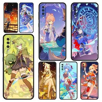 Чехол для телефона Samsung Galaxy A52 A14 A50 A70 A10S A30 A40 A20S A20E A02S A12 A22 A72 A32 5G A04s Genshin Impact силиконовый чехол Samsung A10