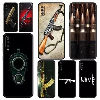 Чехол для телефона Samsung Galaxy A52 A14 A50 A70 A10S A30 A40 A20S A20E A02S A12 A22 A72 A32 5G A04s AK47 чехол для пистолета с пулями Samsung A22 5G