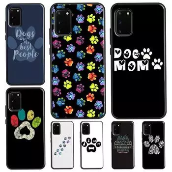 Чехол для телефона Samsung Galaxy S21 S22 Ultra S20 FE Note 20 Ultra S8 S9 S10 Note 10 Plus с цветным узором в виде собачьей лапы Galaxy S8