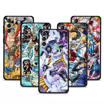 Чехол для телефона Samsung Galaxy S22 S21 S20 Ultra FE S10 S9 Plus Cover Note 20 Ultra 10Plus One Piece Луффи Санджи и пират Samsung S22 5G