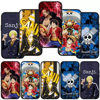 Чехол для телефона Samsung Galaxy S23 S24 iPhone 16 15 14 Xiaomi Redmi Note 13 12 11 8 Plus 10 9 Pro 13CMax X XR OPPO Huawei Sanji Luffy One Piece Cover for Samsung Galaxy A52S болюс