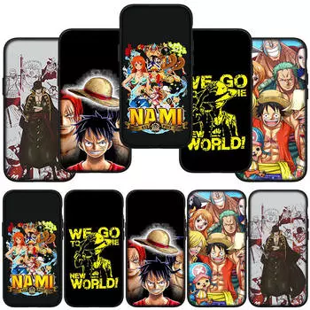 Чехол для телефона Samsung Galaxy S23 S24 iPhone 16 15 14 Xiaomi Redmi Note 13 12 11 Plus 10 Pro Max X XR OPPO Huawei Poster Comics Luffy One Piece Cover for Samsung Galaxy S23 Plus болюс