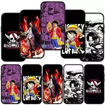 Чехол для телефона Samsung Galaxy S23 S24 iPhone 16 15 14 Xiaomi Redmi Note 13 12 11 8 Plus 10 9 Pro Max X XR OPPO Huawei Shanks Red Hair Luffy One Piece for iPhone 16 Pro Max болюс